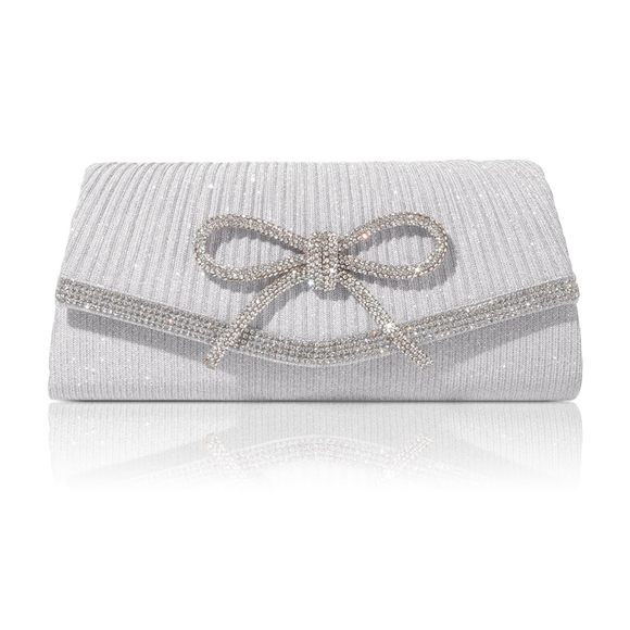 Evening Handbags Sparkly Bow Clutch Purse Wedding Glitter Rhinestone ^_^ - Picture 1 of 6